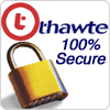 Thawte 100% secure logo