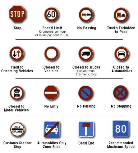 french traffic signs